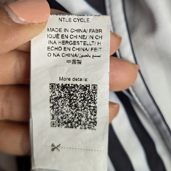 Shein| Black and White Striped Midi Dress - Picture 8 of 8